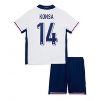 Camiseta Inglaterra Ezri Konsa #14 Primera Equipación Replica Eurocopa 2024 para niños mangas cortas (+ Pantalones cortos)